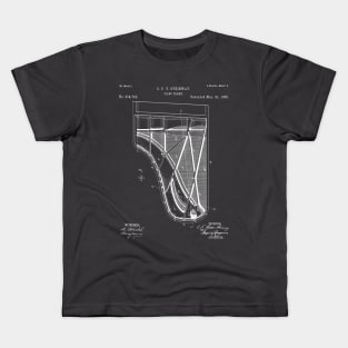 Steinway Grand Piano Patent - Piano Player Art - Black Chalkboard Kids T-Shirt